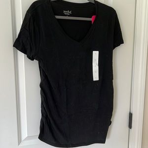 NWT Black maternity v neck tee shirt